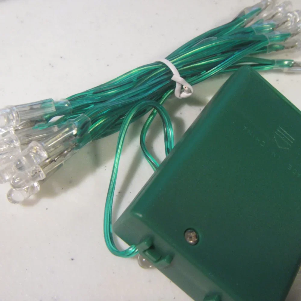 Lot of 18 NEW Multi Color 20 LED Light String 5.2 ft Green Wire Battery Operated
